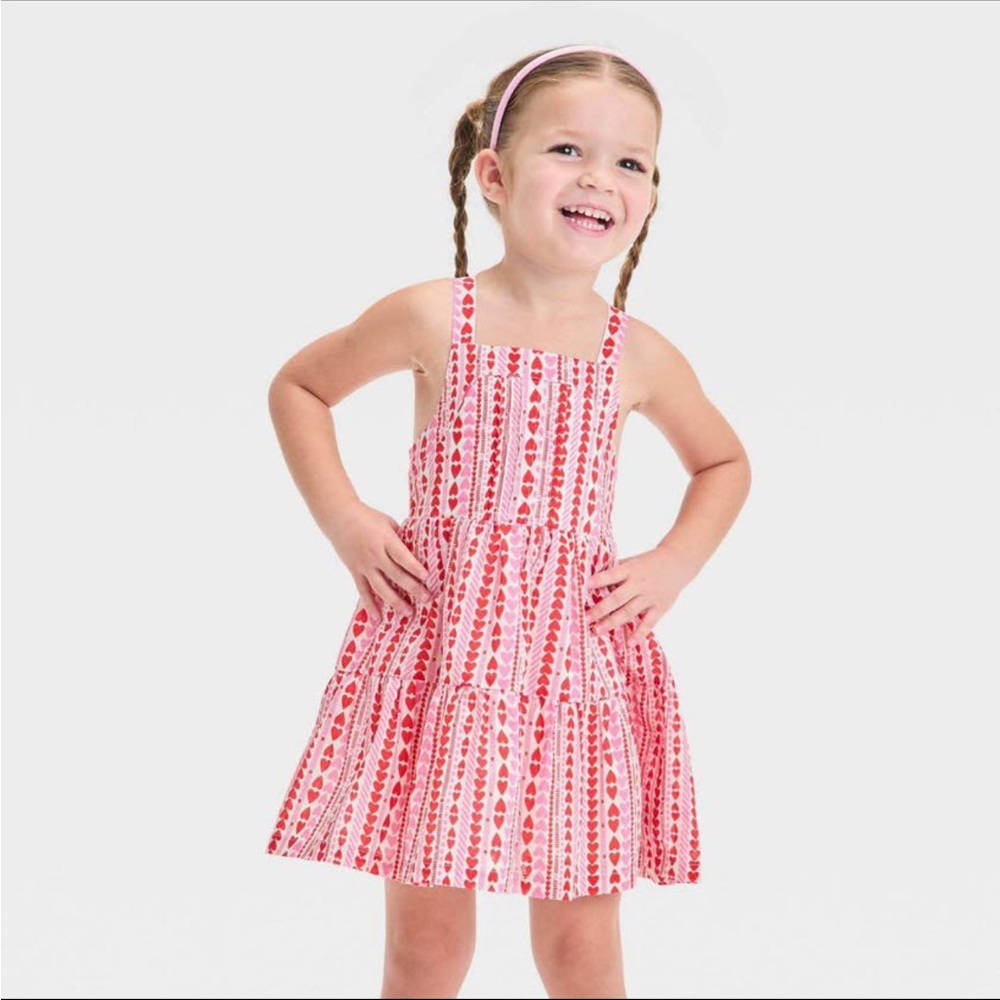 Red and White Striped Dress for Kids